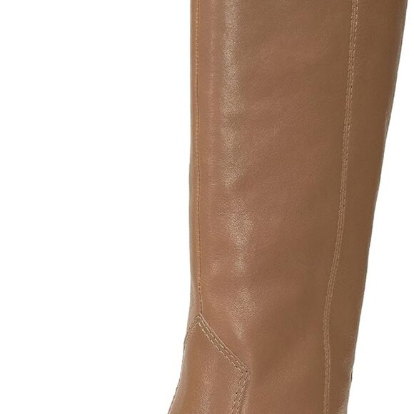 Brand New Women's Knee-high Boot in Latte with Rubber Sole and Nylon Zipper - Picture 1 of 9